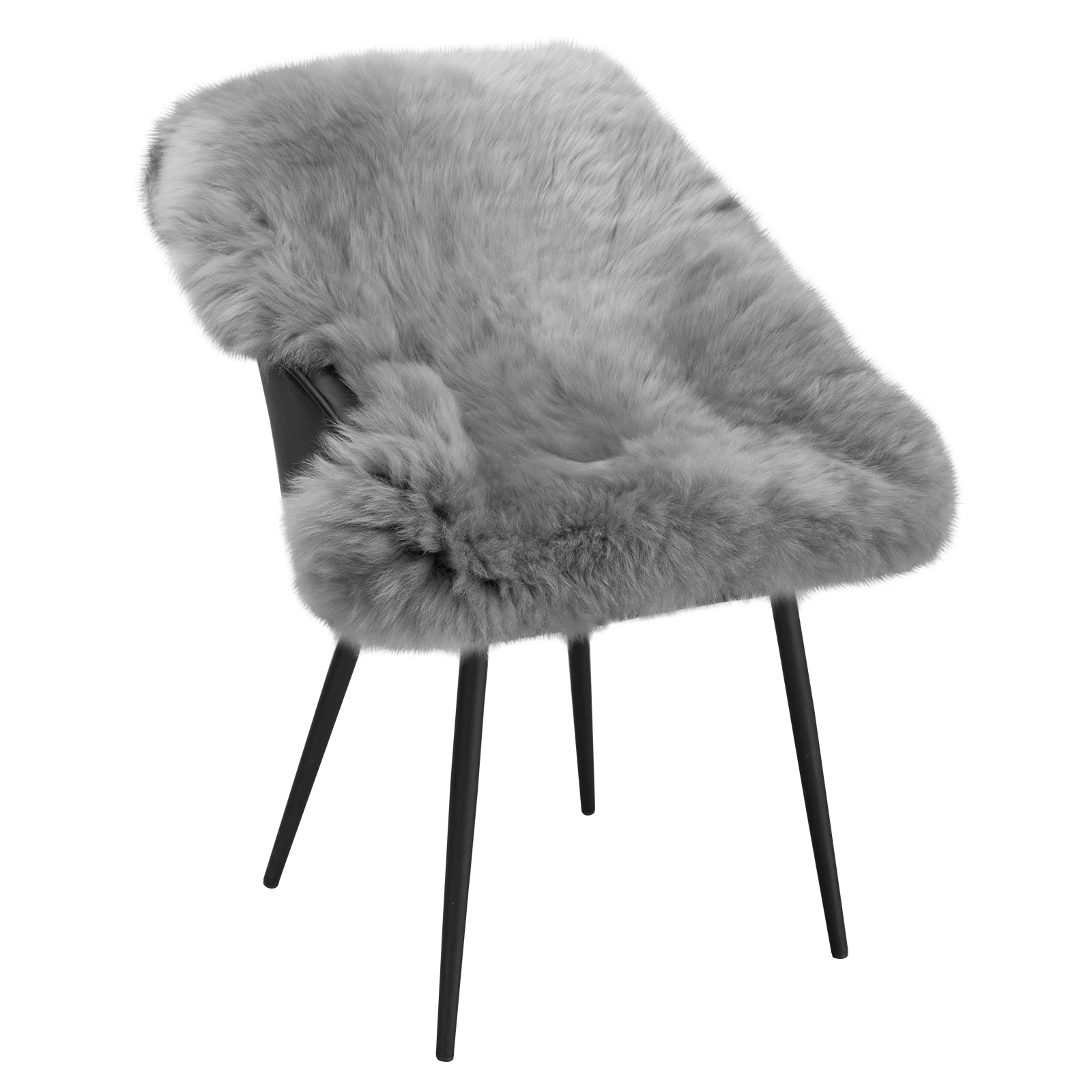 Echter natürlicher Langhaar-Pelz-Lammfell-Schaffell-Teppich, Nachttisch, Boden, Stuhlmatte für Wohnzimmer, Schlafzimmer, Heimdekoration Image