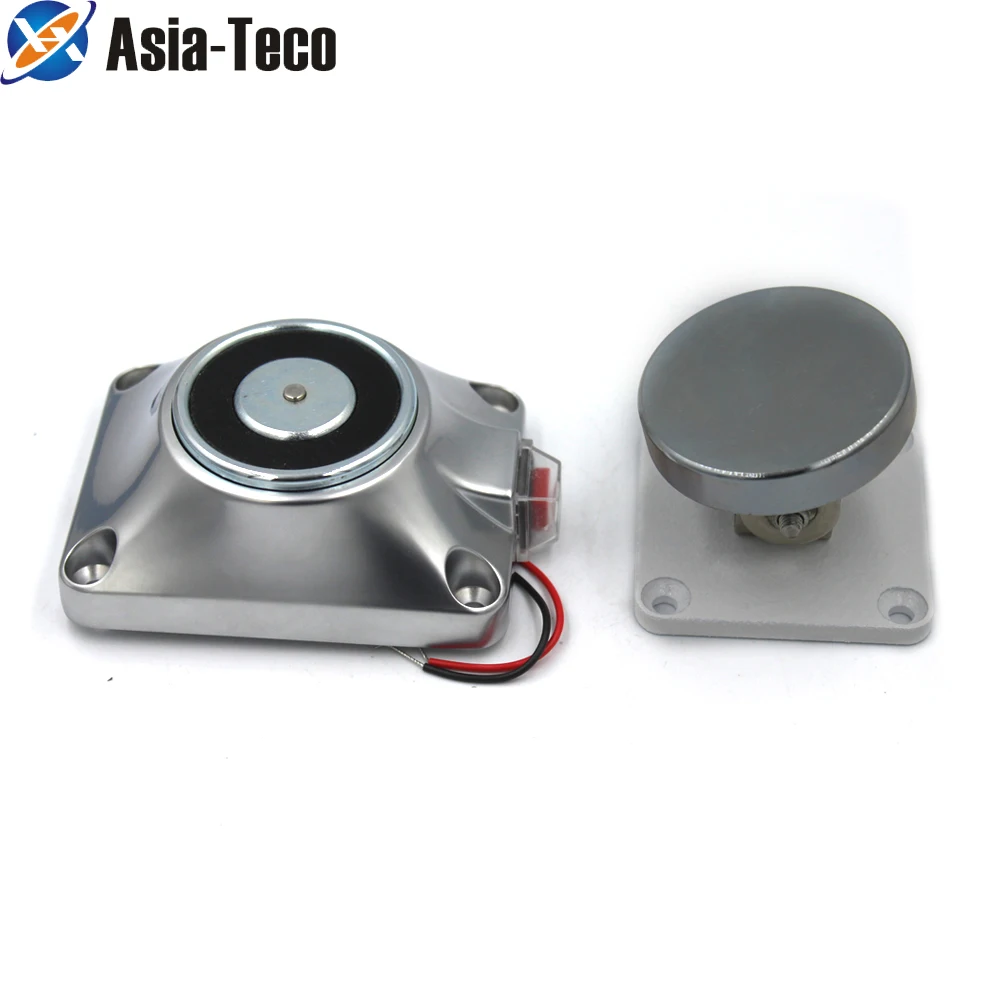 12/24V 60kg/120Lbs Haltekraft Magnetische Wand Montieren Tür Stopper Power Zu Sperren Elektromagnetische Für innentüren