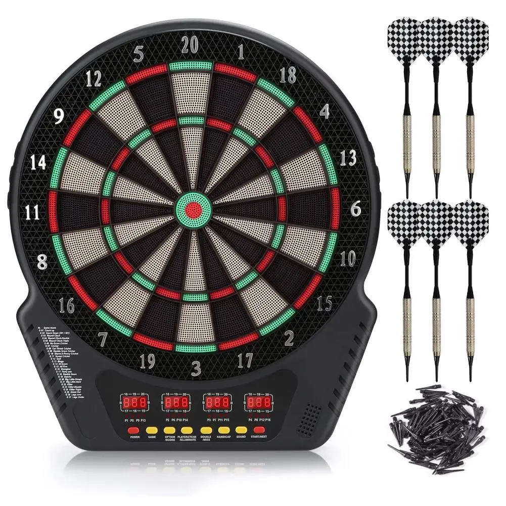 Elektronische Dartscheibe zur Wandmontage mit LCD-Displays, Dartscheibe mit geringerer Sprengrate, batteriebetriebenes digitales Dartscheiben-Set mit weicher Spitze Image