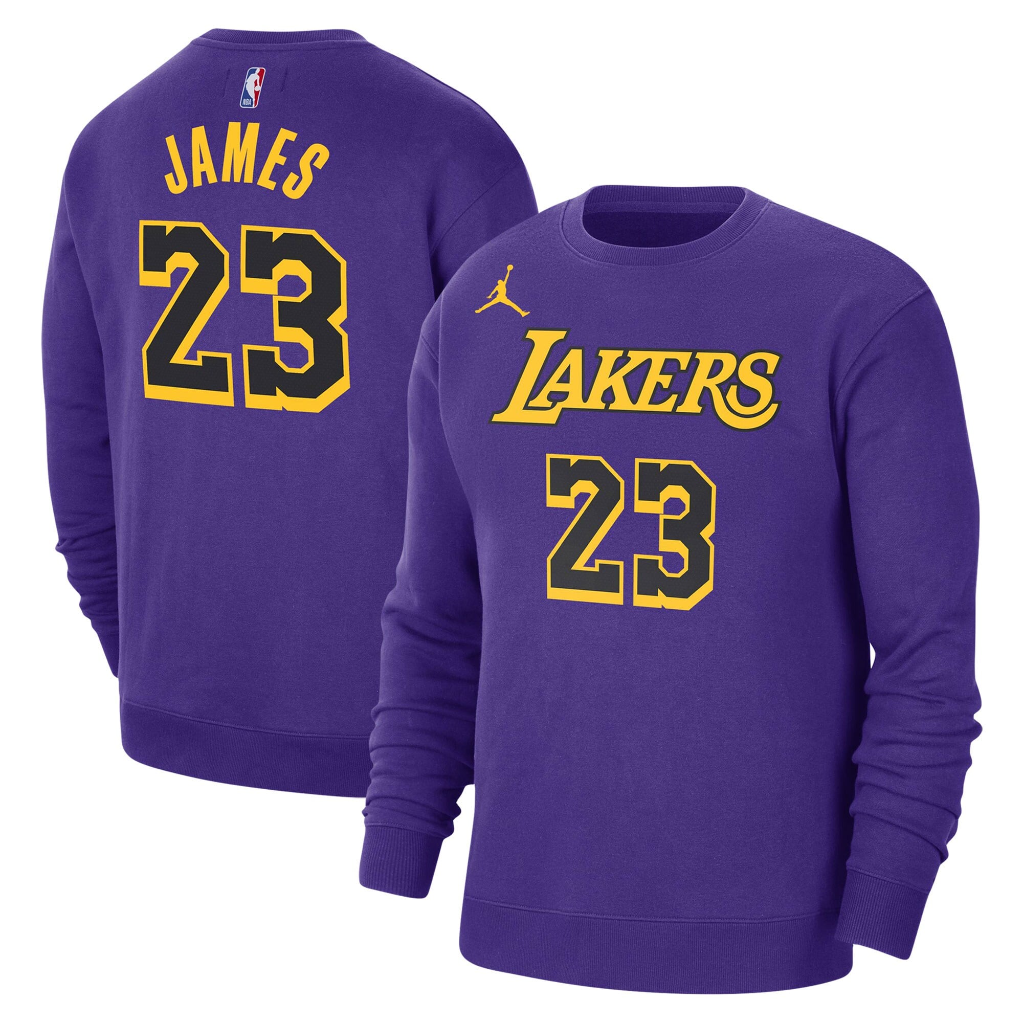 Los Angeles Lakers Nike Name & Number Crew Sweatshirt – Herren