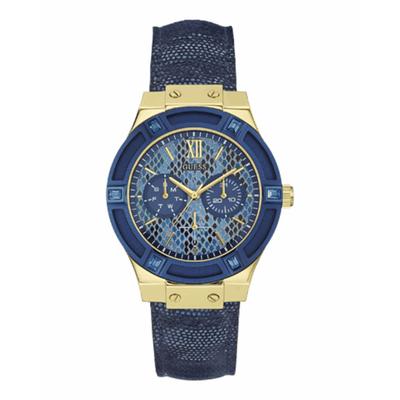 Guess Damenuhr Quartz Blau Gold