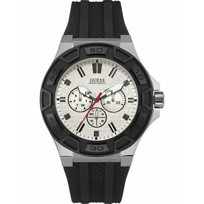 Guess Herrenuhr Quartz Silber Schwarz