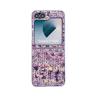 Phone Case For Z Flip 6 Z Flip 5 Z Flip 4 Back Cover Shockproof Retro Textile TPU