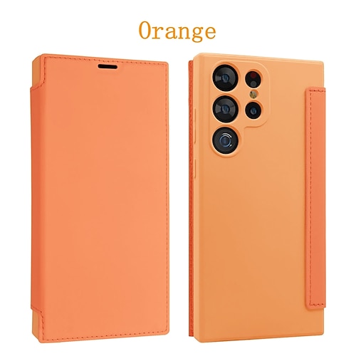 Handy Hülle Handyhüllen Für S26 Ultra Plus S25 S24 S23 Ultra Plus S22 Plus Ultra Rückseite Mit Ständer Kartenfach Stoßfest Retro TPU PU-Leder Image