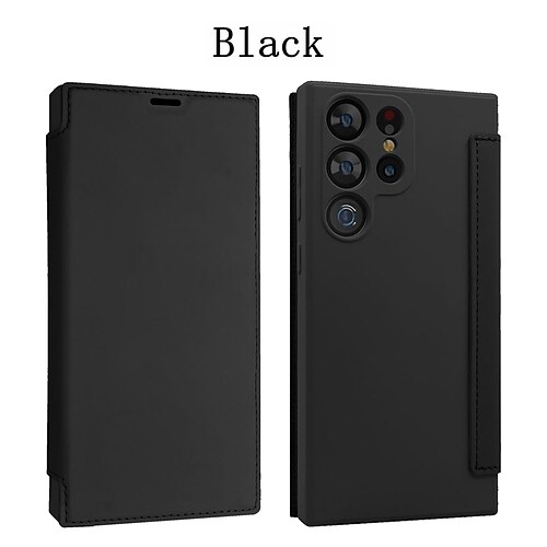 Handy Hülle Handyhüllen Für S26 Ultra Plus S25 S24 S23 Ultra Plus S22 Plus Ultra Rückseite Mit Ständer Kartenfach Stoßfest Retro TPU PU-Leder Image