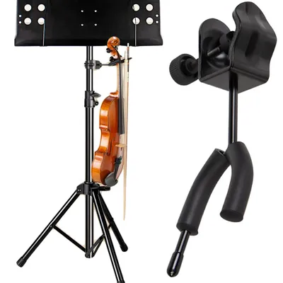 Microphone Or Sheet Music Stand Violin Holder for Desktop Viola Hook Violin and Viola Hanger for