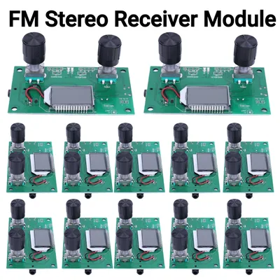 Digital FM Receiver Module with LCD Display 50Hz-18KHz DC 3-5V Frequency Modulation Stereo Receiving