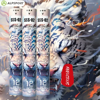 ALP SSS-02 12PCS/tube PRO professional white goose badminton and training ball moving speed durable