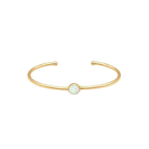 Elli - Armreif Bangle Synthetischer Opal Trend 925 Silber Armbänder & Armreife 1 ct Damen