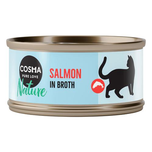 24x70g Cosma Nature Lachs Katzenfutter Nass - 20+4 gratis!