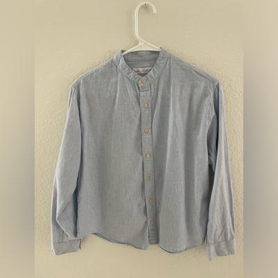 Zara Shirts & Tops | Beautiful Light Blue Zara Long Sleeve Shirt For 11-12 Years Old Boys.100%Cotton | Color: Blue | Size: 11-12 Years Old