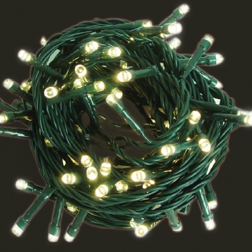 Lex 200er LED Lichterkette Außen Innen Partylicht Kabel grün Weihnachtslichterkette warmweiß : 200 LED´s : Warmeiß : Grün Image