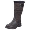 Winterstiefel RIEKER, Damen, Gr. 40, Normalschaft, braun (dunkelbraun, schwarz), Lederimitat, Textil, klassisch, Schuhe, Boots, Rieker-TEX, mit einer Schafthöhe von ca. 28 cm
