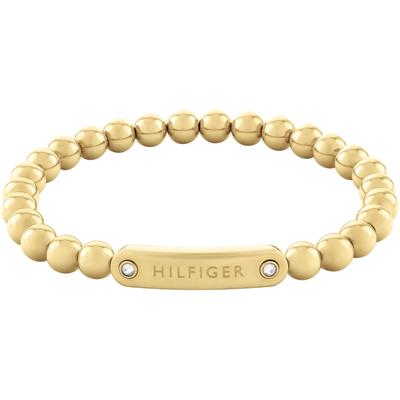 Armband TOMMY HILFIGER "METAL BEADS, 2780934, 2780935, 2780936", gold (gelbgoldfarben, weiß, weiß), Armbänder, Damen, Ed