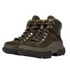 Schnürboots FITFLOP "WYLDER SUEDE HIKER-LACE BOOTS", Damen, Gr. 39, grün (dunkelgrün), Veloursleder, Leder, unifarben, casual, Schuhe, Trekking Boots, Schnürstiefel mit robuster Plateausohle