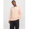 Sweatshirt JACK & JONES "JJESTAR BASIC SWEAT CREW NECK NOOS", Herren, Gr. S, orange (peach parfait), angeraute Sweatware, Obermaterial: 70% Baumwolle, 30% Polyester, unifarben, modisch, relaxed fit taillenbedeckt, Rundhals, Langarm Rippbündchen,...