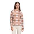 Strickpullover BETTY BARCLAY "Betty Barclay Strickpullover kariert", Damen, Gr. 42, rosa (patch rosé, camel), Strick, Obermaterial: 50% Viskose, 27% Polyamid, 23% Polyester., feminin, gerade normal, Langarm, Pullover, Hotfix