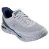 Slip-On Sneaker SKECHERS "ARCH FIT ORVAN-KINCADE", Herren, Gr. 47,5, grau (hellgrau), Textil, sportlich, Schuhe, Trainingsschuh, Schnürschuh, Schlupfschuh mit Memory Foam