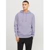 Kapuzensweatshirt JACK & JONES "JJESTAR JJ SWEAT HOOD NOOS", Herren, Gr. XL, lila (languid lavender), angeraute Sweatware, Obermaterial: 70% Baumwolle, 30% Polyester, bedruckt, modisch, relaxed fit taillenbedeckt, Rundhals, Langarm Rippbündchen,...