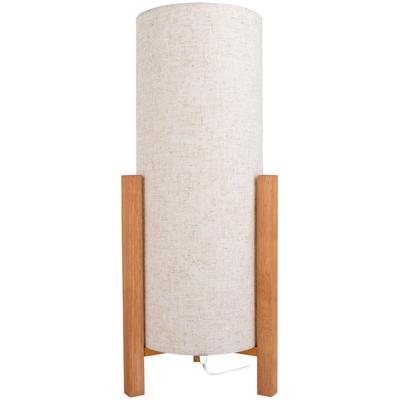 NÄVE Tischleuchte "Matida", beige (natur), Ø 18,00cm H: 52,00cm, Lampen, 1xE27 exkl., Holzgestell, Textilschirm natur, H: ca. 110cm, D: ca.20cm Image