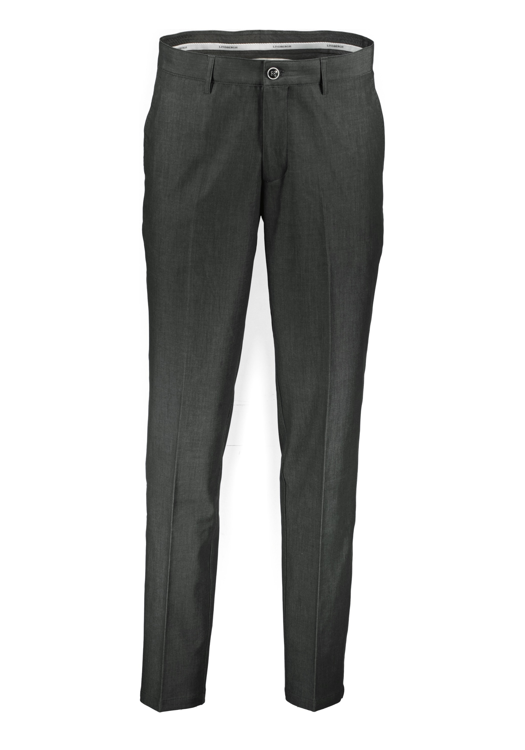 Anzughose LINDBERGH "Lindbergh Anzughose", Herren, Gr. 24, grau (grau mel), Obermaterial: 62% Polyester, 32% Viskose, 6% Elasthan; Futter: 98% Polyester, 2% Elasthan, Hosen Image