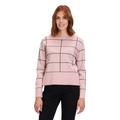 Strickpullover BETTY BARCLAY "Betty Barclay Damen Strickpullover langarm", Damen, Gr. 38, rosa (patch rosé, schwarz), Strick, Obermaterial: 50% Viskose, 27% Polyamid, 23% Polyester., klassisch, gerade normal, U-Boot-Ausschnitt, Langarm, Pullover,...
