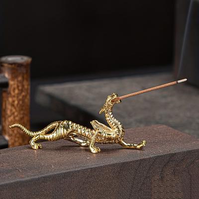 TEMU 1pc, Chinese Loong Dragon Incense Stick Holder, Incense Burner, Craft Ornament For Spa, Yoga, Meditation, Home Decor, Room Decor, Gifts