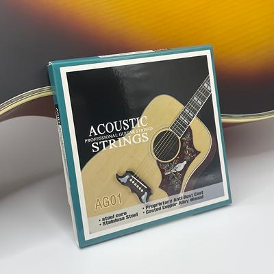 TEMU 6pcs/set Acoustic Guitar Strings, Bronze Material, Folk Guitar Strings, Each String Individually Packaged, Suitable For Beginners And Advanced Users