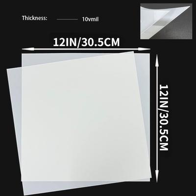 TEMU 10pcs 7.5 Mil Blank Stencil Sheets, 12 X 12 Inches Mylar Templates Material For Stencils, Reusable Accetate Sheets For Crafts, Clear Craft Plastic Sheets, Mylar Template Sheets