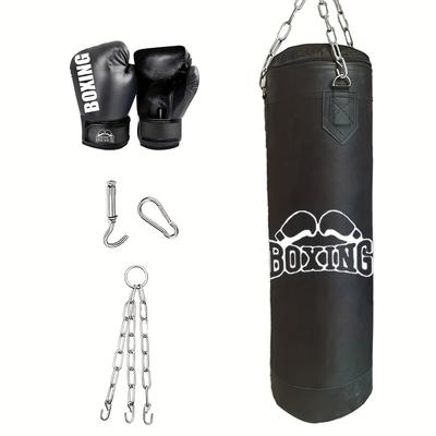 TEMU 1 Set Of Adult Unisex Martial Arts Boxing Bag For Fighting Mma Taekwondo Muay Thai Training, Hanging Boxing Punching Bag