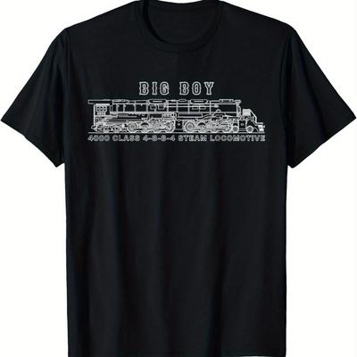 TEMU Big Boy 4000 Locomotive American Train -shirt