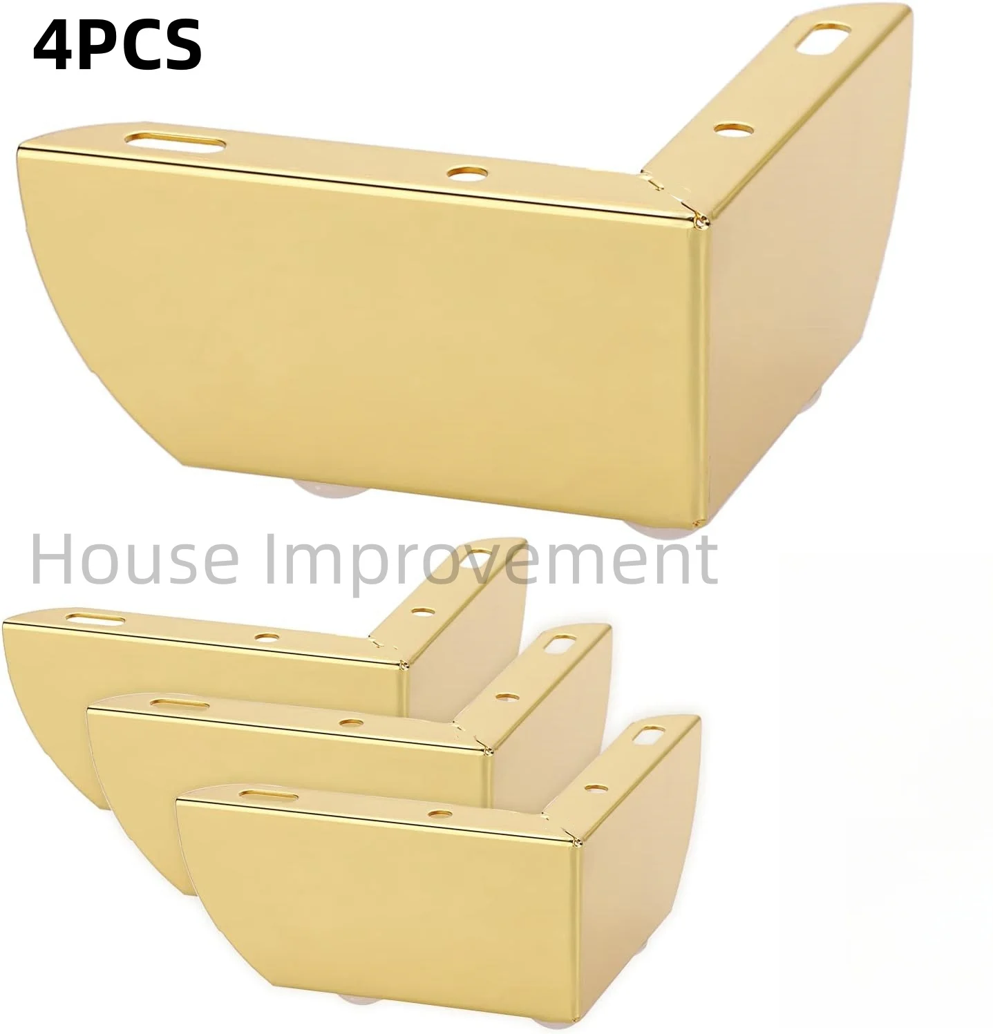 4 pièces meubles en métal modernes canapé armoire jambes robuste Triangle canapé jambes meubles d'angle pieds de remplacement meuble TV pieds