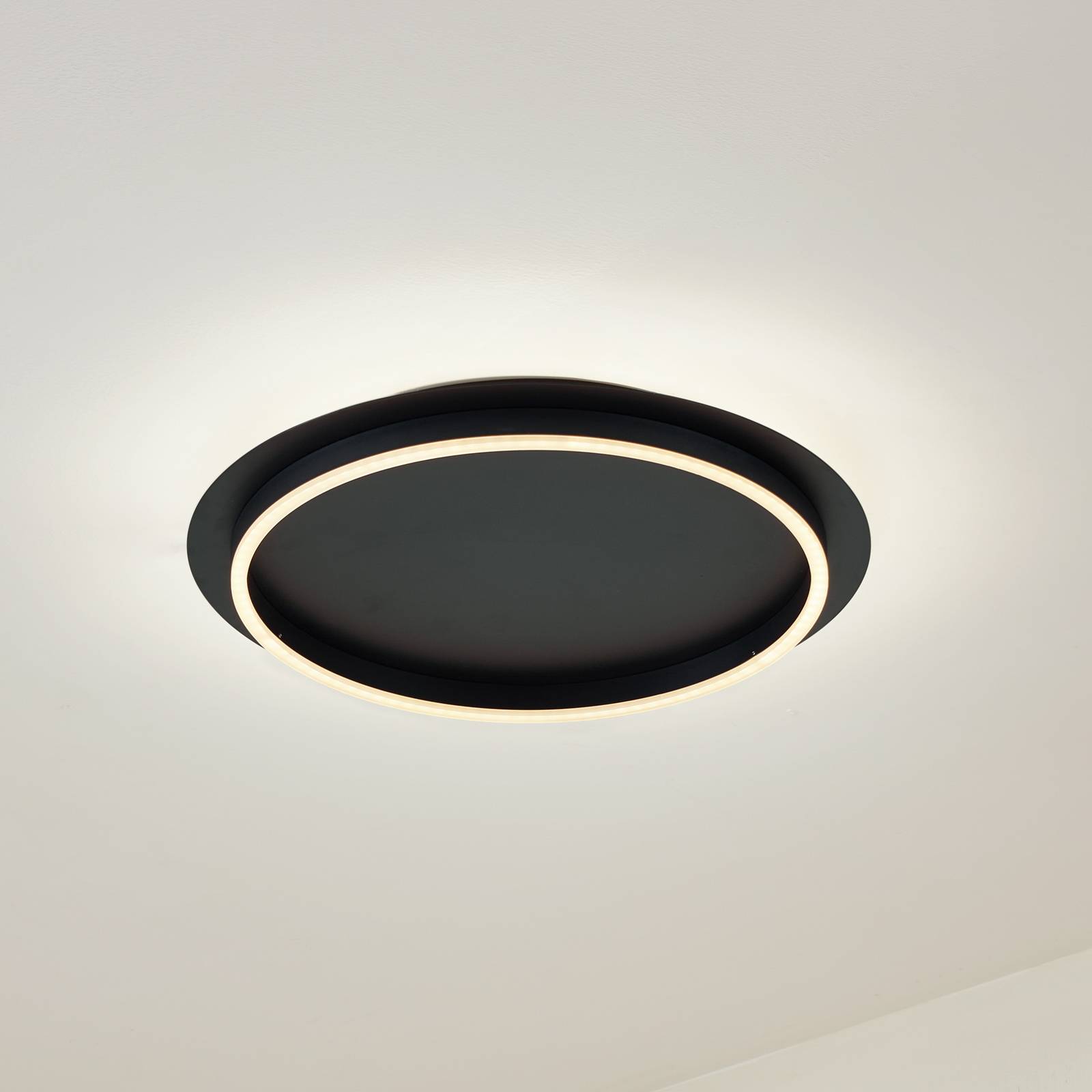LED Deckenlampe Kunis Lindby, schwarz, für Wohn- / Esszimmer, Kunststoff, Modern, LED Deckenleuchte