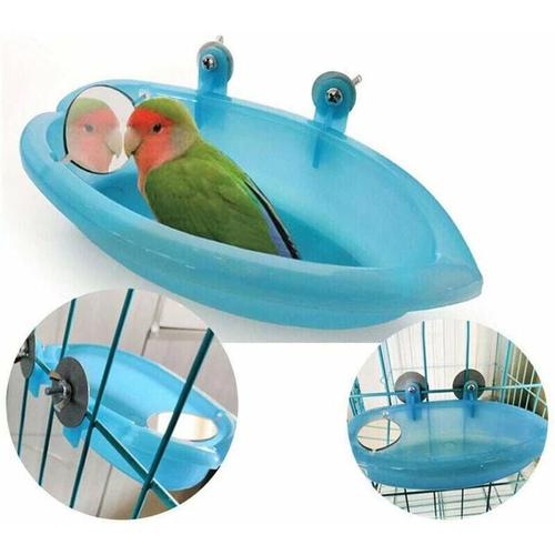 Vogelbadewanne zum Aufhängen, Vogelbad, Spielzeug für Papageien, Wellensittiche, Sittiche,