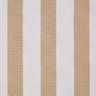 Beige-weiß gestreifter Baumwollstoff – Meterware breite Streifen, 150 cm breit - Homescapes