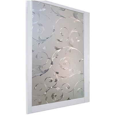 Ahlsen - Statische Fensterfolie, Blickdichte Sichtschutzfolie, Selbstklebende Milchglasfolie, Image