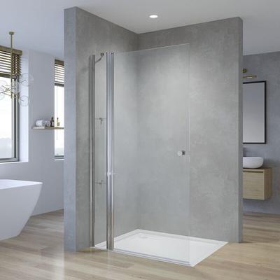 Aqualavos - Duschwand Walk in Glas Drehtür 85 90 95 105 115 cm Duschtür Pendeltür Duschabtrennung Image