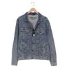 H&M Herren Jacke, Gr. 52, blau, Baumwolle