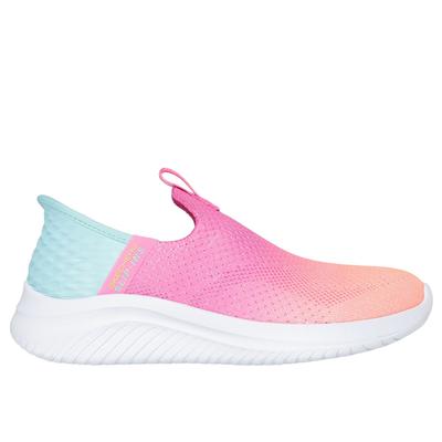 Skechers Girl's Slip-ins: Ultra Flex 3.0 - Color Boost Sneaker | Textile | Machine Washable