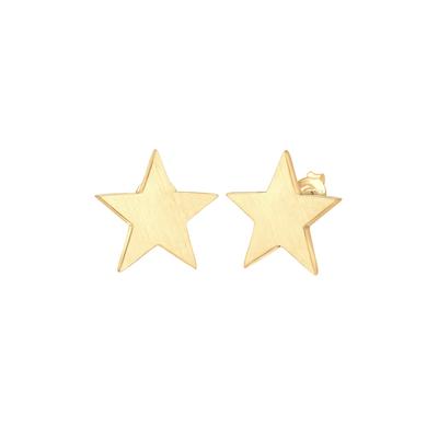 Elli Ohrstecker Sterne Matt Astro Basic 925er Silber Gold Damen Image