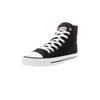 Sneaker ETHLETIC "White Cap Hi Cut", Gr. 46, schwarz-weiß (jet schwarz, just weiß), Obermaterial: 100% Baumwolle; Futter: 100% Baumwolle; Decksohle: 100% Baumwolle; Sohle: 100% Naturkautschuk, Schuhe Canvassneaker Sneaker high Sneakerboots,...