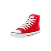 Sneaker ETHLETIC "White Cap Hi Cut", Gr. 42, rot (cranberry rot just weiß), Obermaterial: 100% Baumwolle; Futter: 100% Baumwolle; Decksohle: 100% Baumwolle; Sohle: 100% Naturkautschuk, Schuhe Canvassneaker Sneaker high Sneakerboots, Fairtrade Produkt