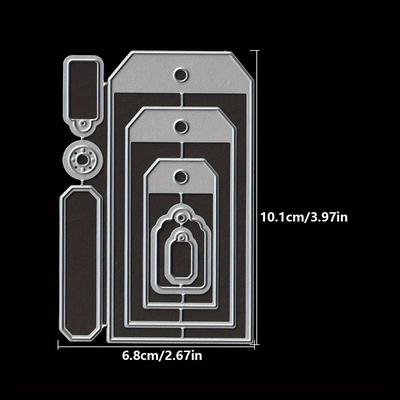 TEMU Retro Lables Tags Metal Cutting Dies Stencils For Diy Scrapbooking Decorative Embossing Diy Paper Cards