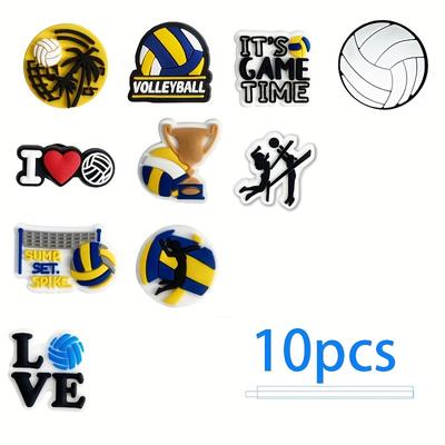 TEMU 10pcs Ornaments, Volleyball Decorations For Men And Women, Volleyball For , Wristbands, Bracelet Accessories, ,