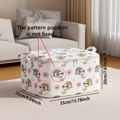 TEMU 1pc Large Capacity Storage Bag, Non-woven Material, Used For Storing Bed Sheets And Quilts, Out-of-season Clothes, Dolls And Other Items