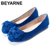 BEYARNEFlat schuhe für frauen neue mokassins vier jahreszeiten süße polka dot schuhe knoten einfache schuhe große größe komfort freizeit Schuh