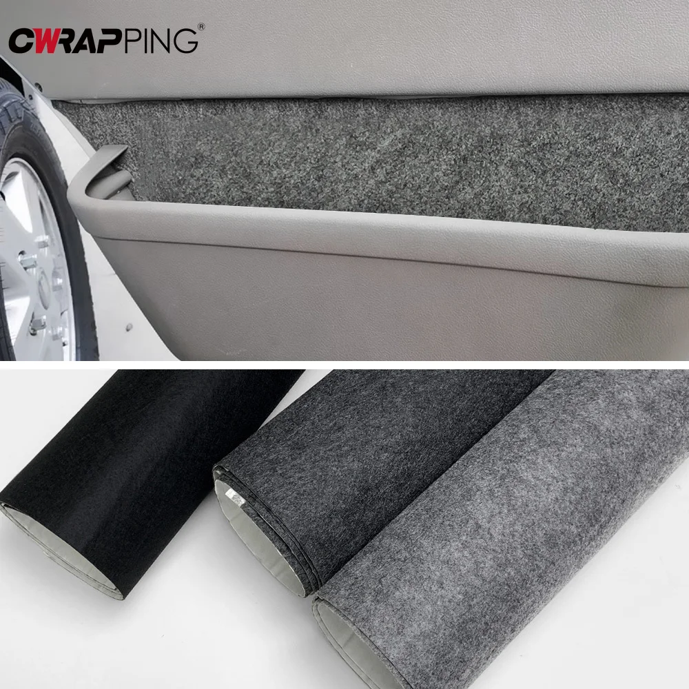 Auto Wrap Vinyl Selbstklebende Auto Futter Teppich Filz Wasser und Öl Proofing Küche Hause Stoßfest Filz Teppich Auto Zubehör Image