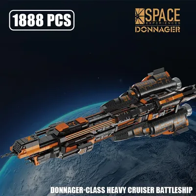 MOC Donnager Class Heavy Cruiser Schlachtschiff Bausteine The Expanse Raumschiff Modell Montage Image