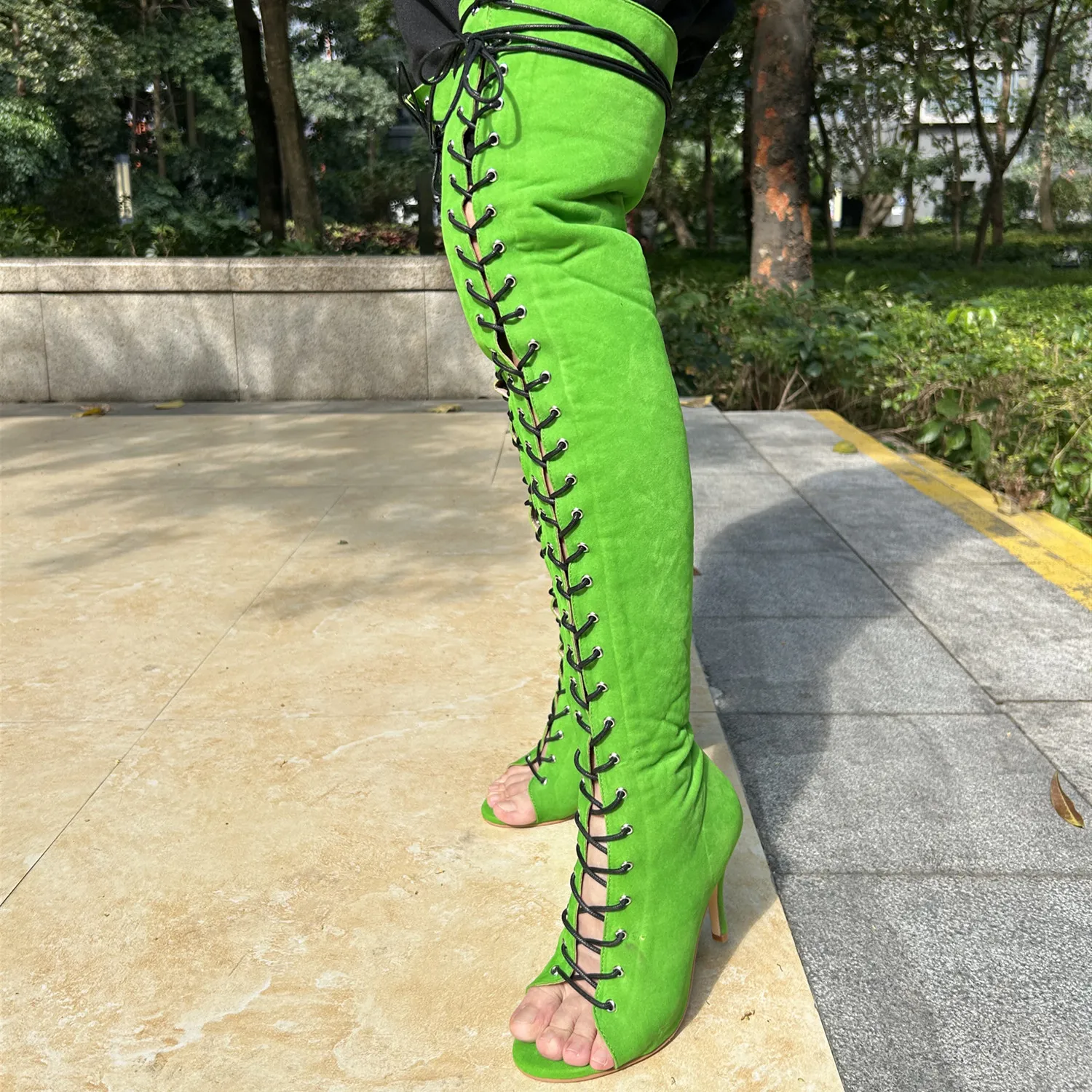 DIY Frauen Latin Tanz stiefel lange Tanz schuhe Latin Salsa Tanz schuhe 11cm hohe Club Party Ballsaal Tanz schuhe Stiefeletten für Frauen