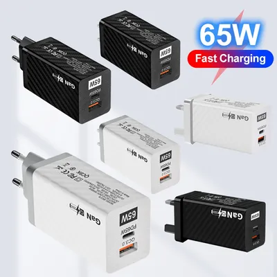 65 W GaN USB C Ladegerät PD Typ C Schnellladung Mobiler Handy-Wandadapter für iPhone 15 Xiaomi 14 Image